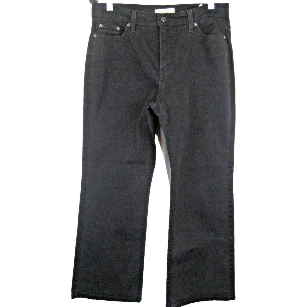 Womens Levi's 512 Bootcut Black Cotton/Spandex Denim Jeans sz 16PM(33x27x10)